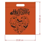 bolsa halloween fantasmas naranja troquelada