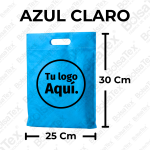 Bolsa troquel junior en cambrel personalizada color Azul Claro