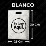 Bolsa troquel junior en cambrel personalizada color Blanco