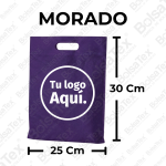 Bolsa troquel junior en cambrel personalizada color Morado