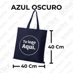 Bolsa de manija sellada en cambrel personalizada color azul oscuro