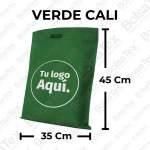 Bolsa troquelada jumbo en cambrel personalizada color verde cali