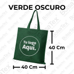 Bolsa de manija sellada en cambrel personalizada color verde oscuro