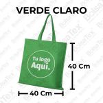 Bolsa de manija sellada en cambrel personalizada color verde claro