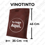 Bolsa troquelada jumbo en cambrel personalizada color vinotinto