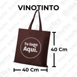 Bolsa de manija sellada en cambrel personalizada color vinotinto