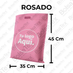 Bolsa troquelada jumbo en cambrel personalizada color rosado