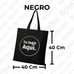 Bolsa de manija sellada en cambrel personalizada color negro