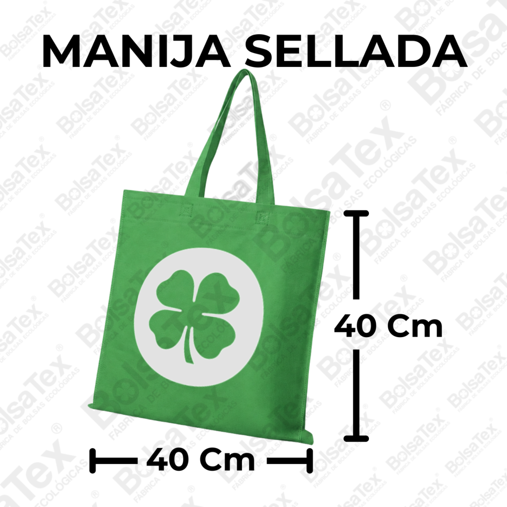 Bolsa de manija sellada en cambrel personalizada color fucsia.