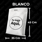 Bolsa troquelada jumbo en cambrel personalizada color blanco
