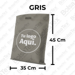 Bolsa troquelada jumbo en cambrel personalizada color gris