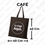 Bolsa de manija sellada en cambrel personalizada color café