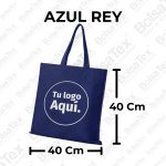 Bolsa de manija sellada en cambrel personalizada color azul rey