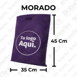 Bolsa troquelada jumbo en cambrel personalizada color morado