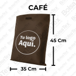 Bolsa troquelada jumbo en cambrel personalizada color café