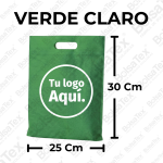 Bolsa troquel junior en cambrel personalizada color Verde Claro