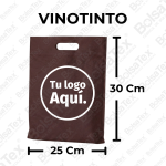 Bolsa troquel junior en cambrel personalizada color Vinotinto