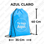 Tula deportiva en cambrel personalizada color azul claro