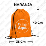 Tula deportiva en cambrel personalizada color naranja
