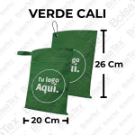Bolsa ecológica para carro en cambrel personalizada color Verde Cali