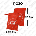 Bolsa ecológica para carro en cambrel personalizada color Rojo