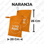 Bolsa ecológica para carro en cambrel personalizada color Naranja
