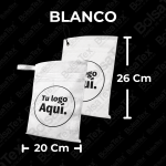 Bolsa ecológica para carro en cambrel personalizada color Blanco