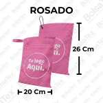 Bolsa ecológica para carro en cambrel personalizada color Rosado