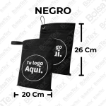 Bolsa ecológica para carro en cambrel personalizada color negro.