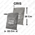 Bolsa ecológica para carro en cambrel personalizada color Gris