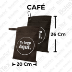 Bolsa ecológica para carro en cambrel personalizada color Café