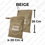 Bolsa ecológica para carro en cambrel personalizada color Beige