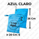 Bolsa ecológica para carro en cambrel personalizada color Azul Claro