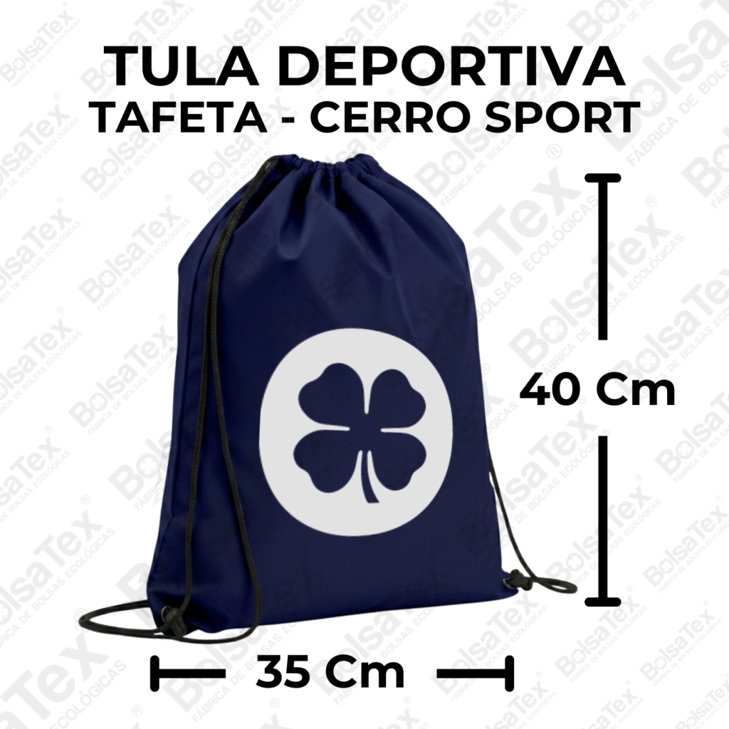Tula deportiva en tafeta o cerro sport personalizada